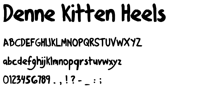 Denne Kitten Heels font